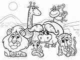 Wild Animals Coloring Cartoon Stock Illustration Depositphotos sketch template