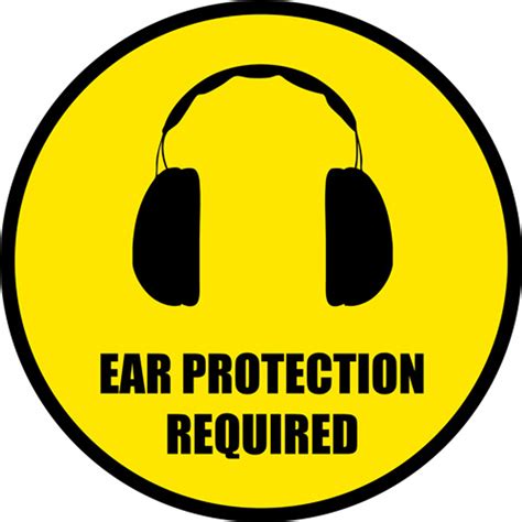 ear protection floor sign warns  wear ppe  ears   customized   extra charge