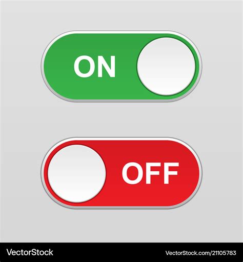 toggle switch button royalty  vector image