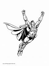 Superman Coloring Pages Cartoon Color Printable Kids Sheets Character Print sketch template
