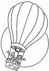 Air Hot Balloon Coloring Pages Kids sketch template