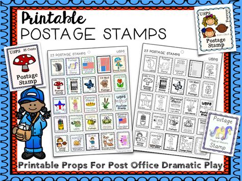 printable post office dramatic play