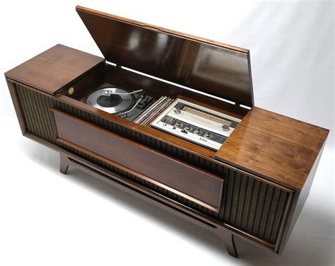 mid century modern ge vintage stereo console record player changer  vintedge