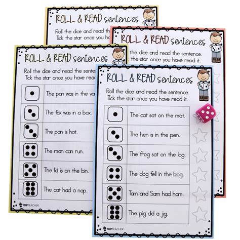 roll and read decodable sentences words science of reading the wordwork