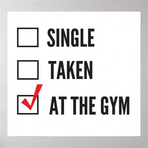 relationship status gym poster zazzle