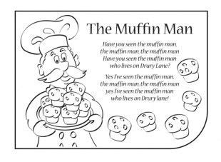 muffin man nursery rhyme lyrics find lots   ichildcouk