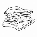 Folded Plaids Neat Cozy Blanket Muster Nahtloses Kritzeln Stapel Gemütlicher Ordentlicher Gefaltete sketch template