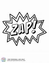 Zap Pow Partywithunicorns Hero Sheet Boom sketch template