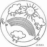 Regenbogen Wetter Mandalas Malvorlagen Kidsweb Frühling Besuchen Klima Muster sketch template