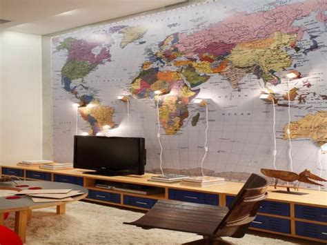 innovative inspiration world map wallpaper for office
