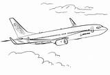 Boeing 737 Coloring Pages Airplane Printable Kleurplaat Print Airplanes Gratis Kleurplaten Vliegtuigen Plane Van Outline Aircraft Jet Clipart sketch template