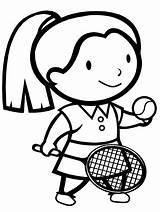Tennis Coloring Pages Colouring Sport Print sketch template