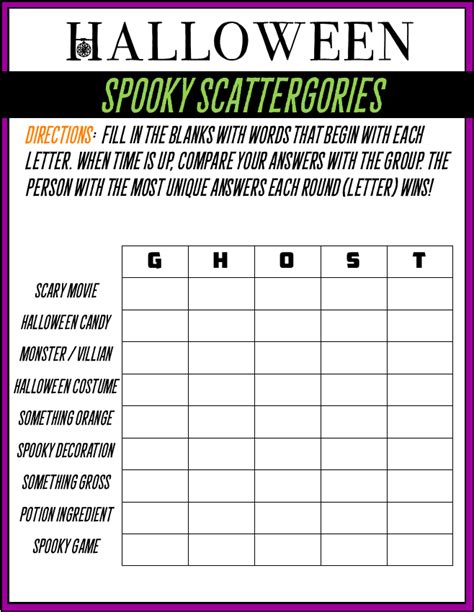 printable halloween party games  adults print play  stress