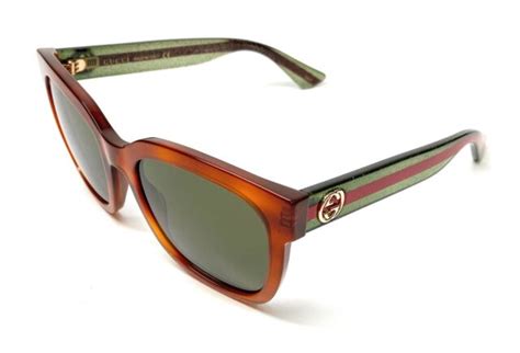 gucci gg0034s 003 havana women s authentic sunglasses 54 mm ebay