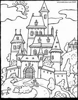 Schloss Malvorlage Colorear Sprookjeskasteel Dibujos Baum Wurzeln Besten sketch template