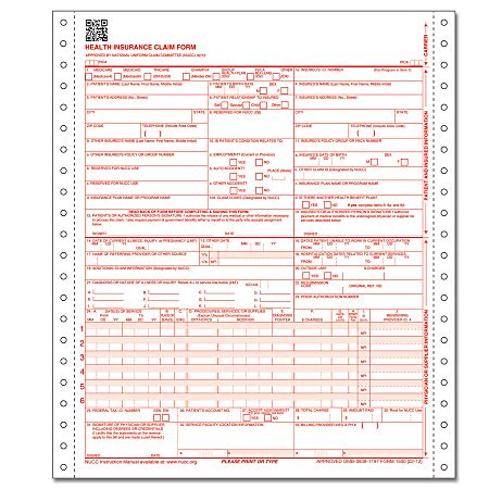 complyright cms  health insurance claim form   part continuous