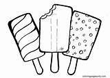 Popsicle Coloring Popsicles Zaryakiqo sketch template