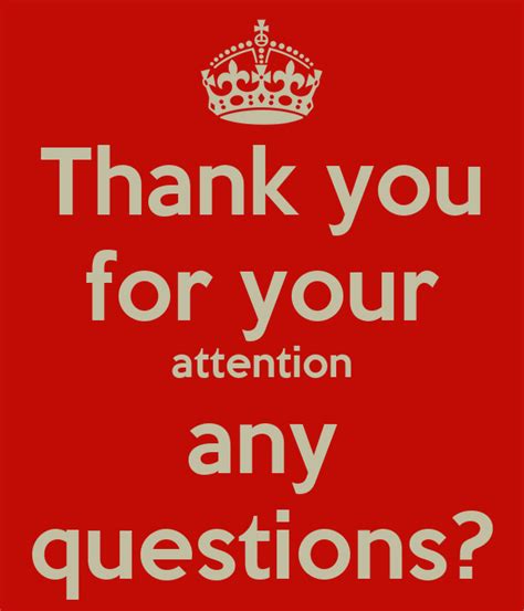 Thank You For Your Attention Any Questions Poster Seri Keep Calm O