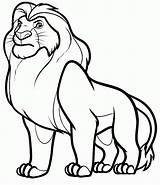 Coloring Simba Lion Pages Library Clipart King Colour sketch template