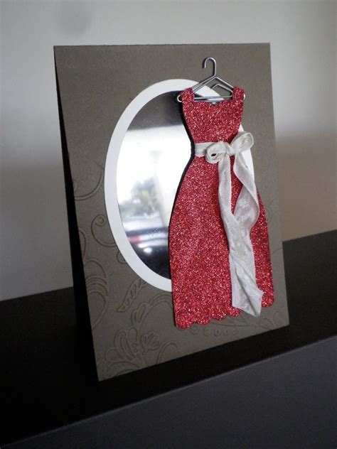 red dress  images dress card cards handmade feminine cards