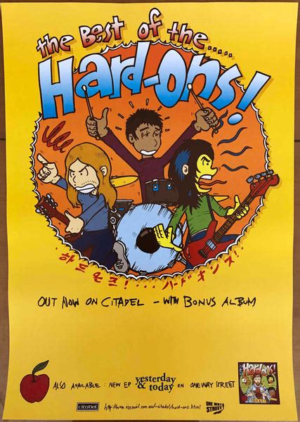 hard ons     hard ons original  compilation album release poster hat