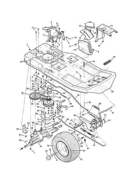 motion drive diagram parts list  model  craftsman parts riding mower tractor parts