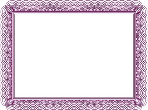 Purple Formal Certificate Background Free Ppt Content