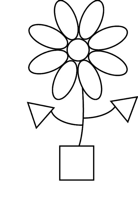 flower shapes coloring page netart