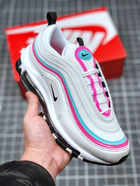 Nike Air Max 97 White Black Pink For Women Sole Hello