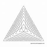 Pyramid Coloring Drawing Printable Geometry Line Getdrawings Getcolorings Color Pages sketch template