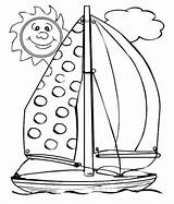 Colorare Barche Vela Bojanke Pages Disegno Summertime Sailboat Crtež Brodovi Osamnaest Crtezi Djecu Stampa sketch template