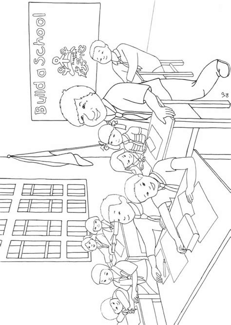 classroom coloring sheet coloring pages