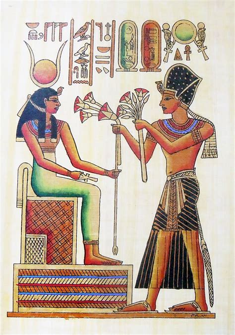 Ramses Offers Flowers To Isis Poster 7 5 X 10 Inches