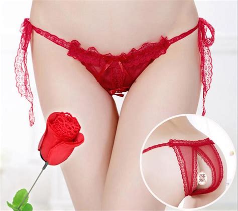 supprise grand opening activity red rose flower thong sexy underwear