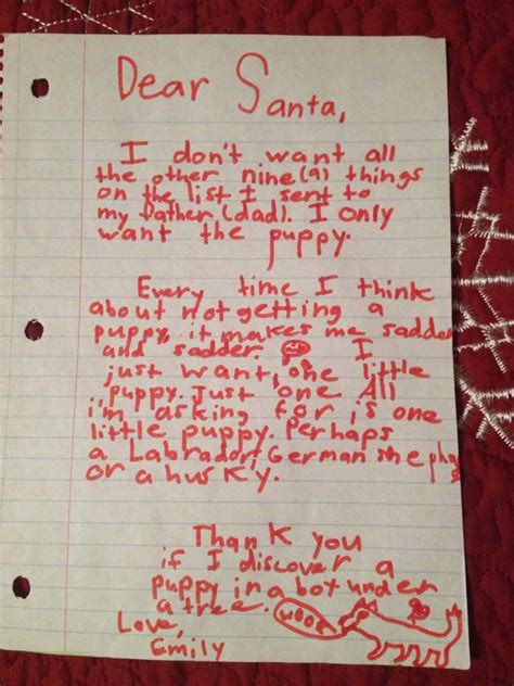 Letter To Santa Eight Year Old Tries To Emotionally