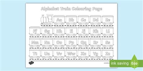 alphabet train colouring page primary resources twinkl