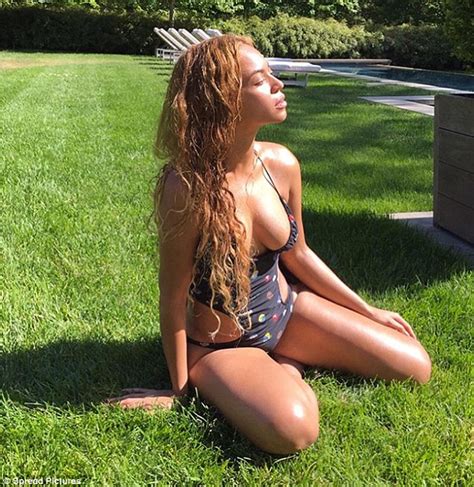 beyoncé in tight crop top and cut offs in new social media