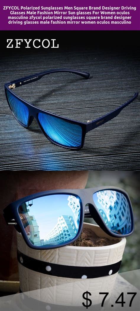 [only 7 47] zfycol polarized sunglasses men square brand designer