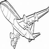 747 Coloring Pages Boing Getcolorings Airplane Bottom Getdrawings sketch template