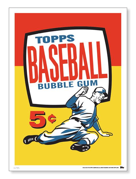 topps adds vintage baseball card wrappers   wall art offerings beckett news