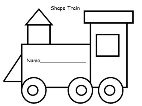 train engine template preschoolers cuckoo  choo choos shape
