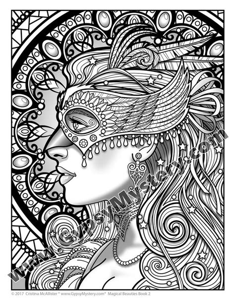 magical beauties book  digital   fantasy coloring etsy detailed coloring pages