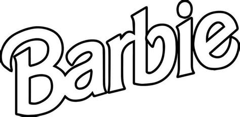 barbie logo bold  coloring page barbie logo coloring pages barbie