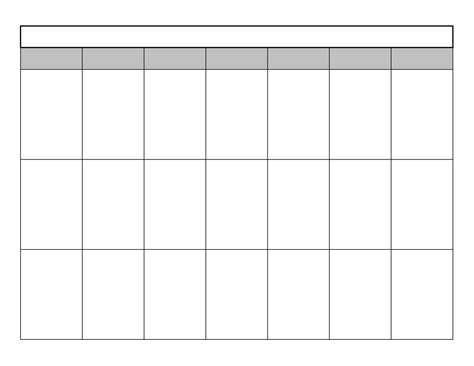 images   printable weekly blank calendar templates