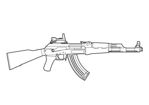 Ak 47 Drawing Step By Step At Drawing Tutorials