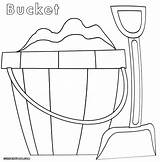 Bucket Pages Coloring Colorings Colouring sketch template