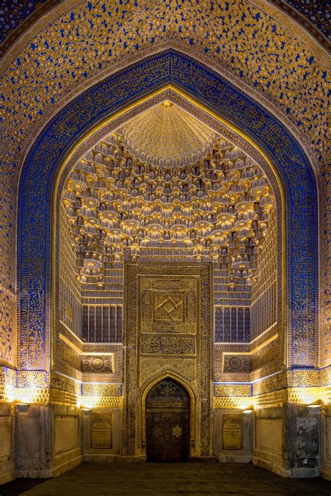 tilla kari mosque and madrasa samarkand uzbekistan in