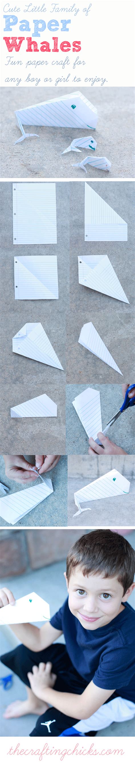 cutest paper whales  crafting chicks