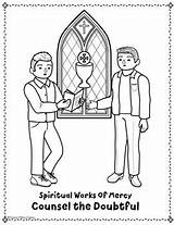Corporal Spiritual Mercy Coloring Works Book Preview sketch template