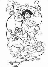 Aladdin Coloring Pages Characters Printable sketch template